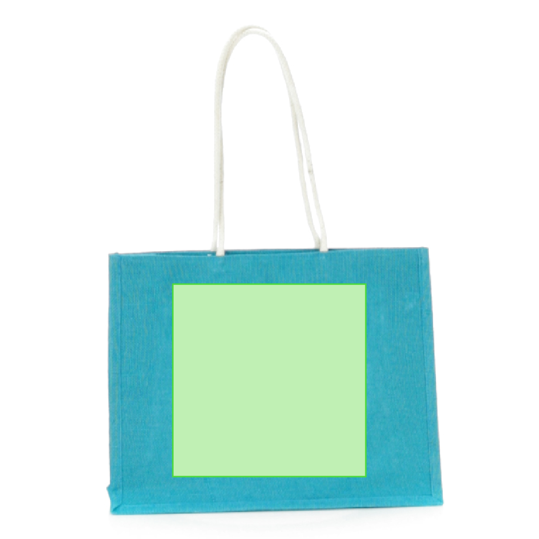 Bolsa de algodón asas largas multicolor 44×35 cm