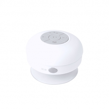 Altavoz Bluetooth 5.0 compacto 3W con ventosa silicona de alta adherencia, tacto goma y resistente a salpicaduras