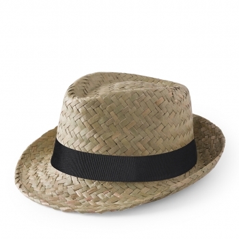 Sombrero de paja trenzada en color blanco o verde natural con cinta interior confortable