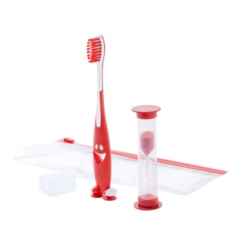 Set cepillo de dientes con reloj de arena 2 minutos