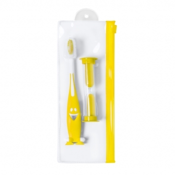 Set cepillo de dientes con reloj de arena 2 minutos