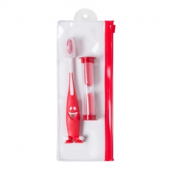 Set cepillo de dientes con reloj de arena 2 minutos