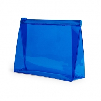 Neceser de PVC semitransparente con compartimento principal amplio