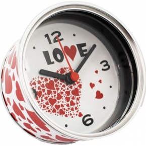 Reloj De Aluminio "Love" Presentado En Lata (Pila No Incluida)