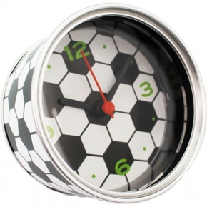 Reloj De Aluminio Football Presentado En Lata (Pila  No Incluida)