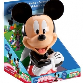Hucha Mickey Con Deliciosos Caramelos De Fresa En Display 19 Cm