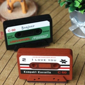 Sello Cassette Bonjour Scrap En Display