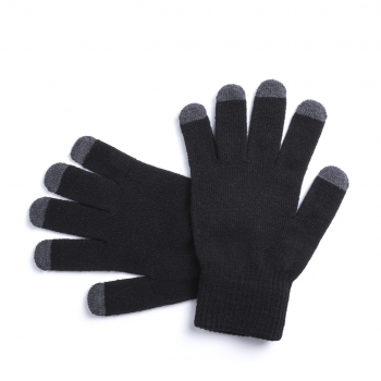 Par de guantes táctiles de acrílico suave con función en todos los dedos — experiencia táctil completa
