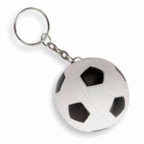 Llavero deportivo con figura de balón de fútbol