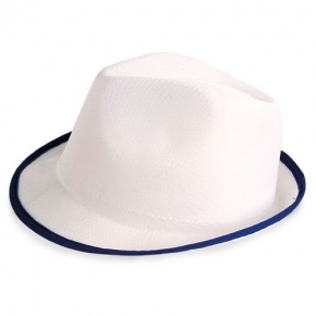 Sombrero Premium blanco con ribete de color