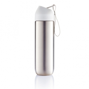 Botella de agua metálica Neva, blanco
