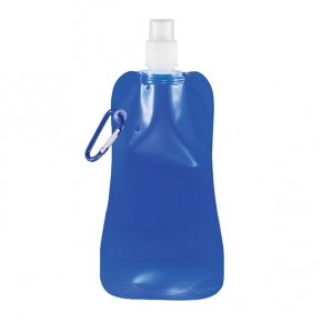 Botella de agua plegable, azul