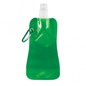 Botella de agua plegable, verde