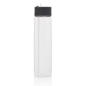 Botella Tritan con caña para beber, transparente