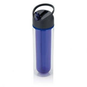 Botella Tritan de doble capa, azul