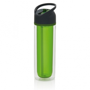 Botella Tritan de doble capa, verde
