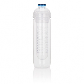 Botella de agua con infusor, azul
