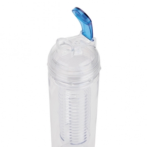 Botella de agua con infusor, azul