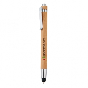 Bolígrafo touch de bambú, marrón