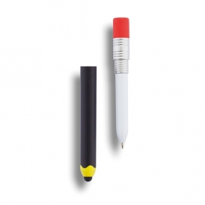 Bolígrafo touch forma de lápiz, negro