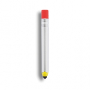 Bolígrafo touch forma de lápiz, plata