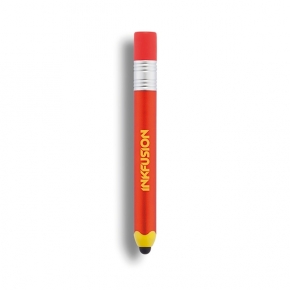 Bolígrafo touch forma de lápiz, naranja