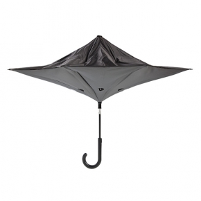 Paraguas reversible 23”, gris