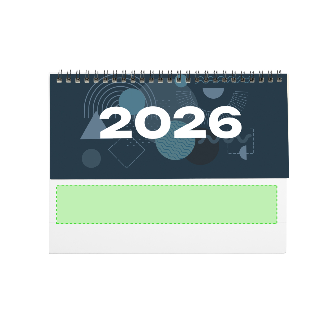 Calendario de sobremesa de cartón con formato compacto