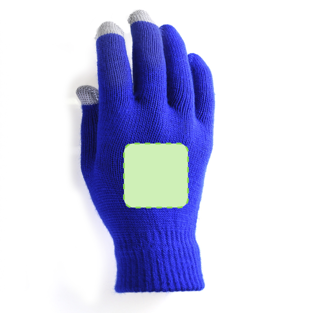 Par de guantes táctiles de acrílico suave en colores vivos con función en tres dedos — talla única adulto