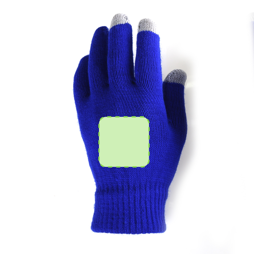 Par de guantes táctiles de acrílico suave en colores vivos con función en tres dedos — talla única adulto