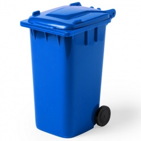 Portalápices en forma de contenedor de basura