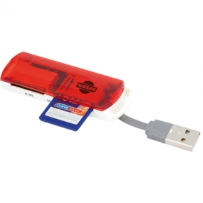 Lector de tarjetas translúcido con cable USB 2.0
