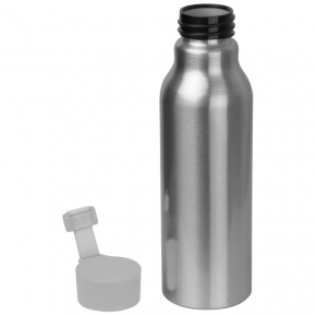 Botella de aluminio con tapón de silicona