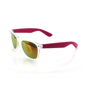 Gafas de sol UV400 transparentes con lentes espejadas