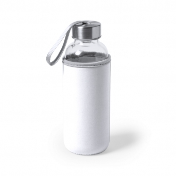Botella compacta de cristal y acero con funda Soft Shell 420 ml