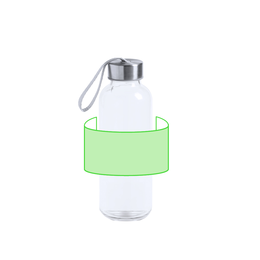 Botella compacta de cristal y acero con funda Soft Shell 420 ml