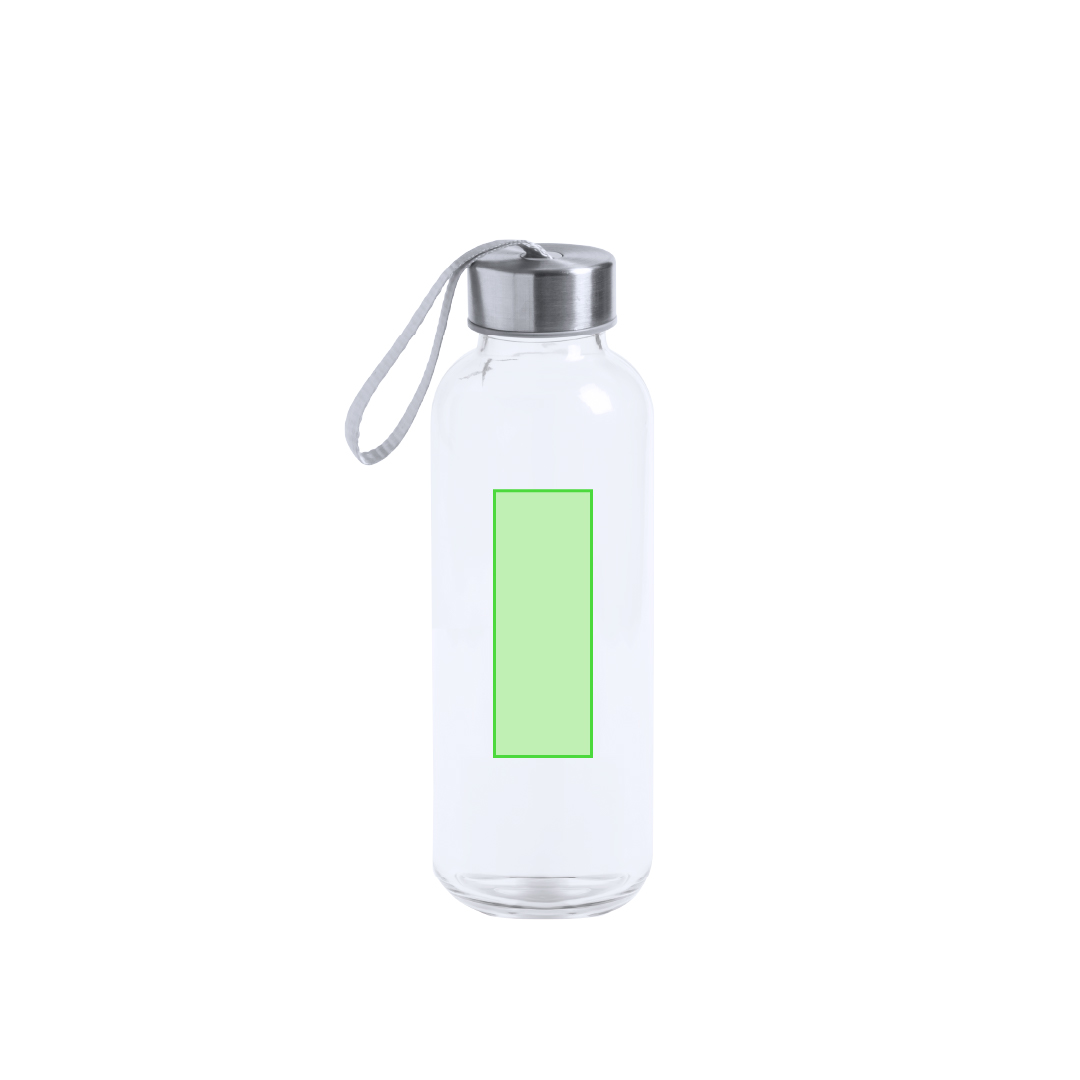 Botella compacta de cristal y acero con funda Soft Shell 420 ml