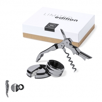 Set de vinos Limited Edition de acero inoxidable negro brillo 3 accesorios