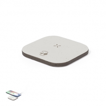 Cargador inalámbrico de fibra de café reutilizada 15W de economía circular