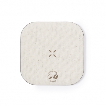 Cargador inalámbrico de fibra de café reutilizada 15W de economía circular
