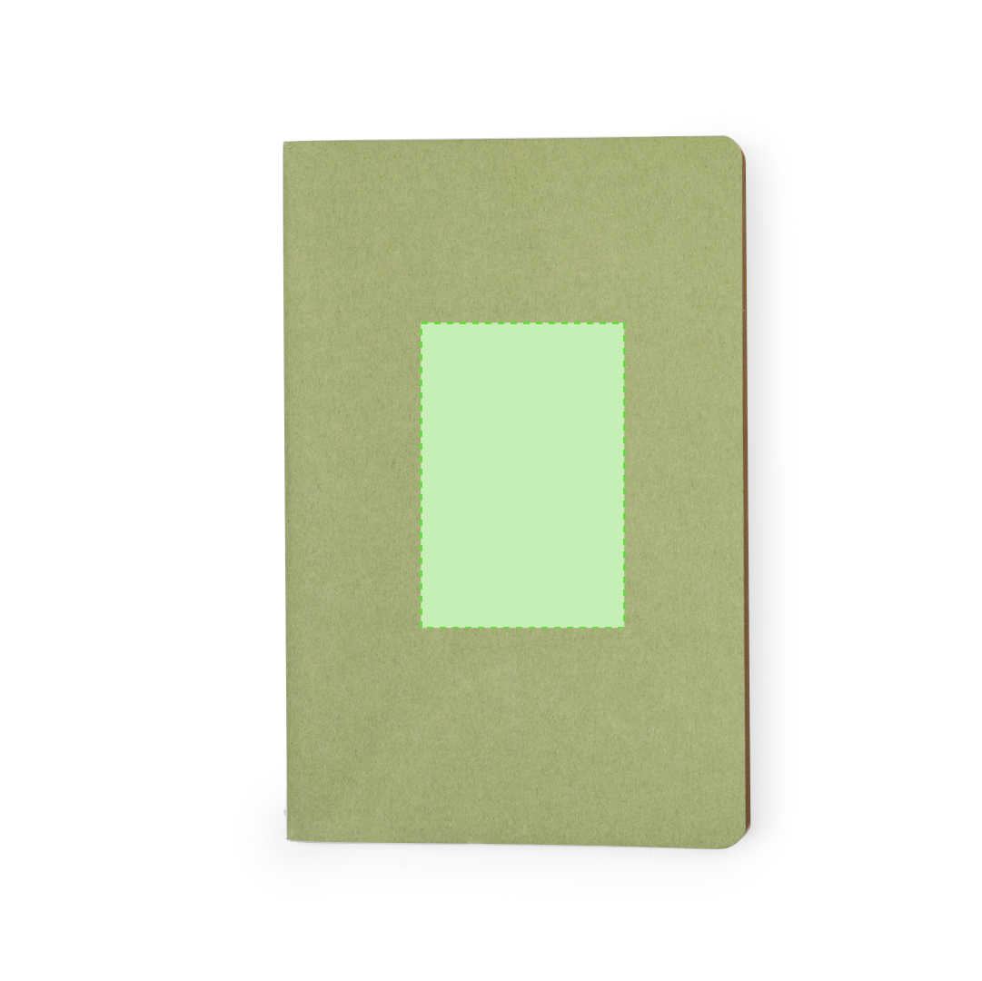 Libreta corporativa de cartón reciclado de 60 hojas con anillas