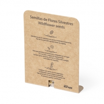Cápsula de semillas de flores silvestres en estuche de cartón reciclado Made in Europe