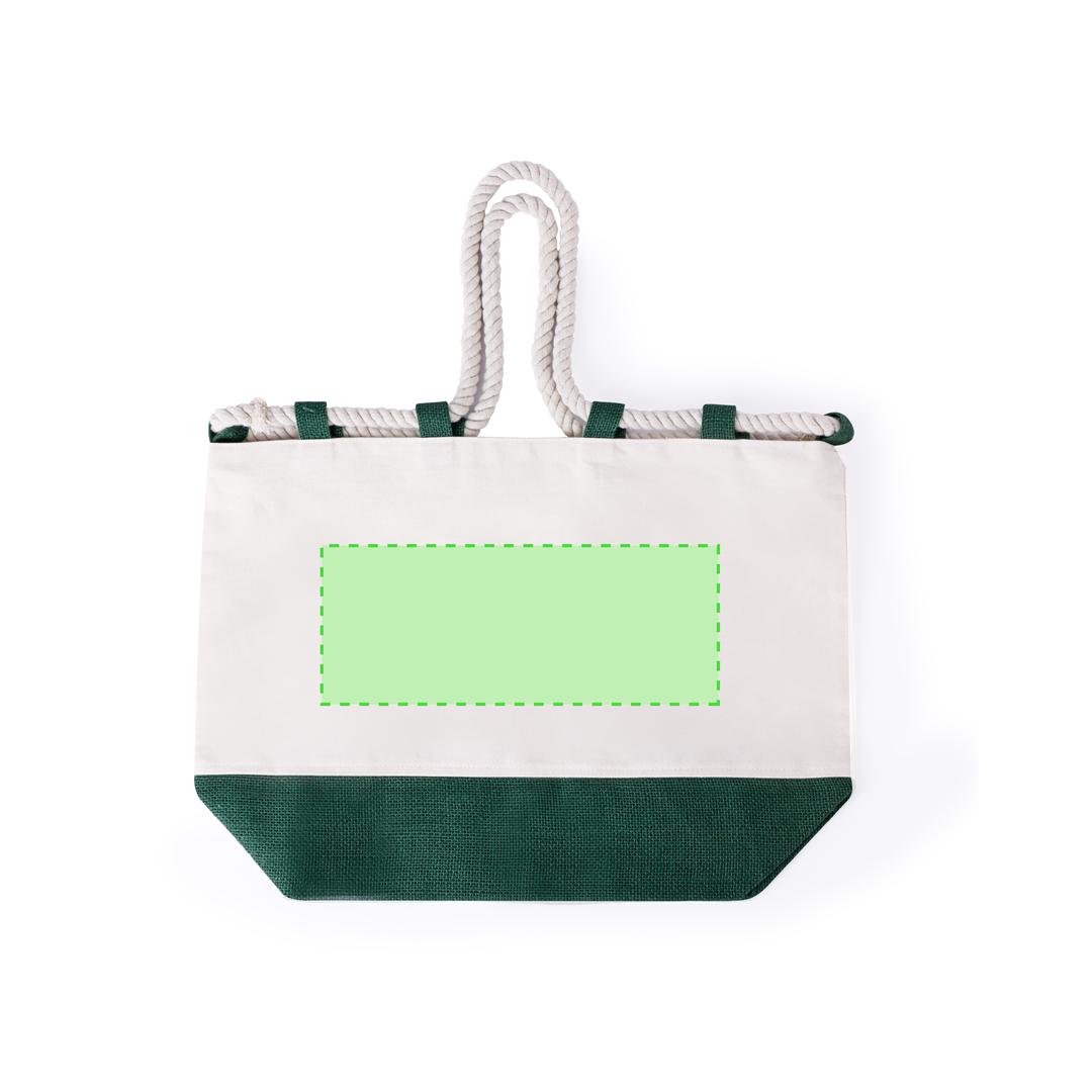Bolsa de algodón de 280 g/m² con fuelle, asas largas de cuerda y capacidad hasta 10 kg — disponible en bicolor