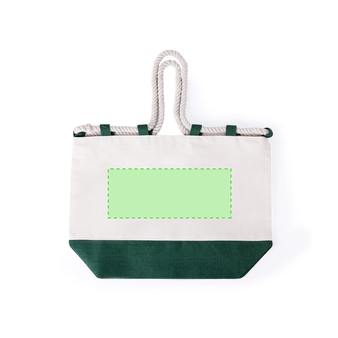 Bolsa de algodón de 280 g/m² con fuelle, asas largas de cuerda y capacidad hasta 10 kg — disponible en bicolor