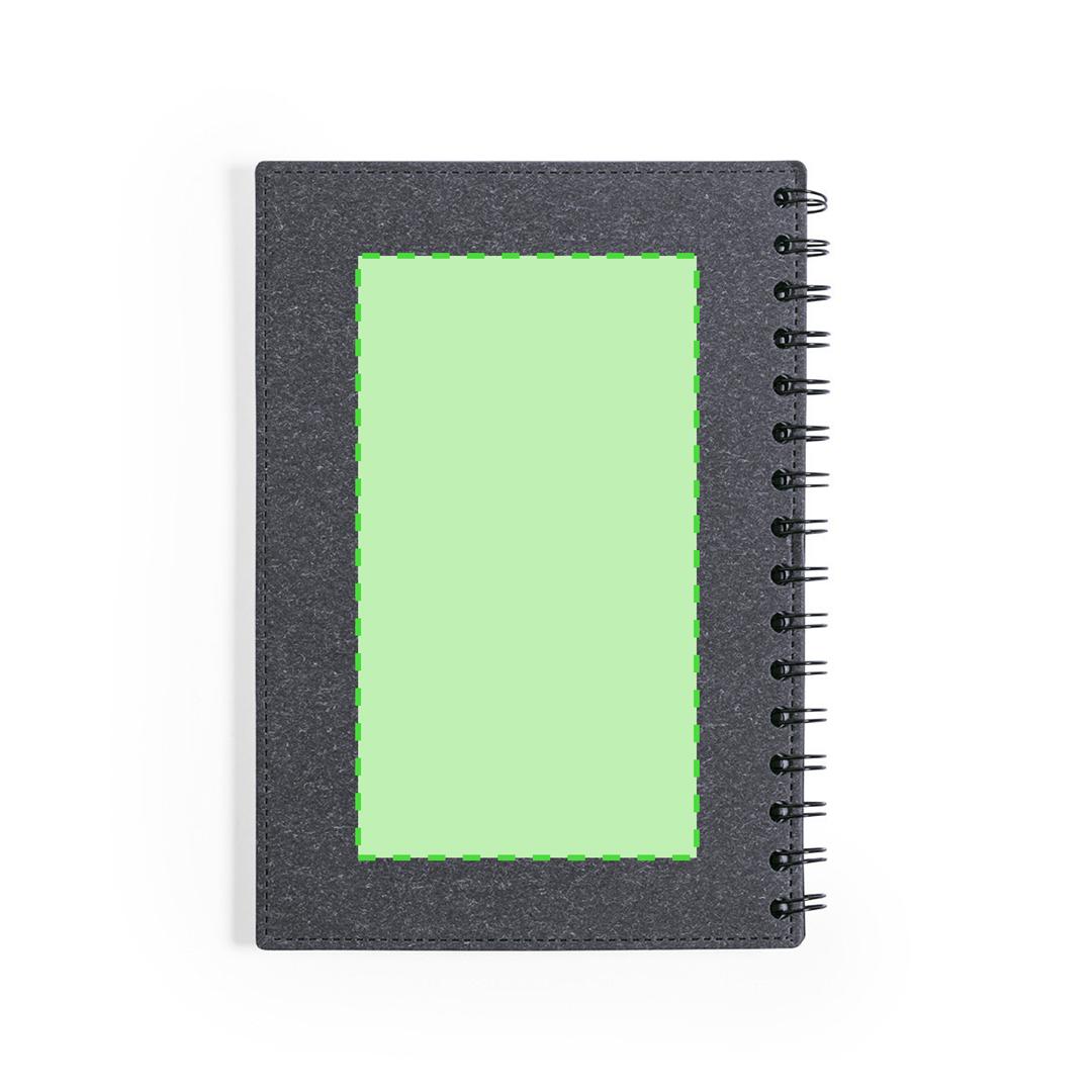 Libreta corporativa de cartón reciclado rígido con 80 hojas