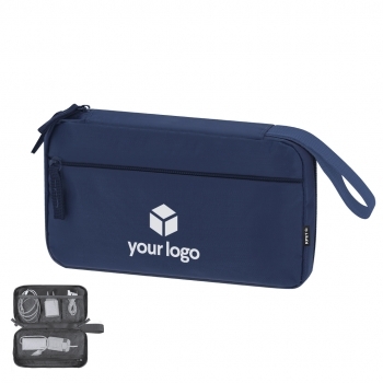 Estuche organizador de cables y accesorios tecnológicos de poliéster 900d rpet
