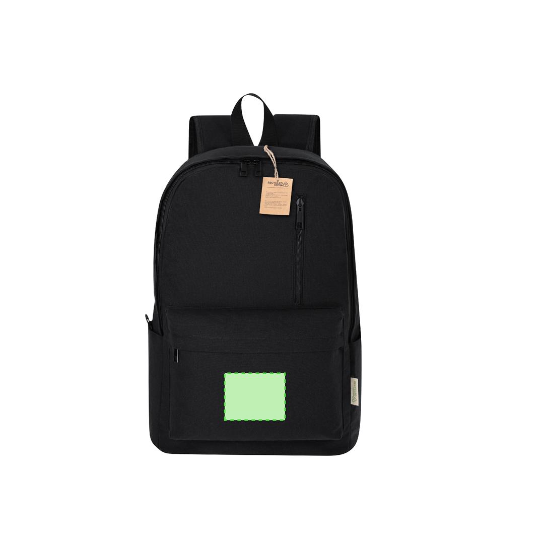 Mochila de algodón reciclado 330 g/m² con portátil 15