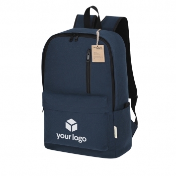Mochila de algodón reciclado 330 g/m² con portátil 15