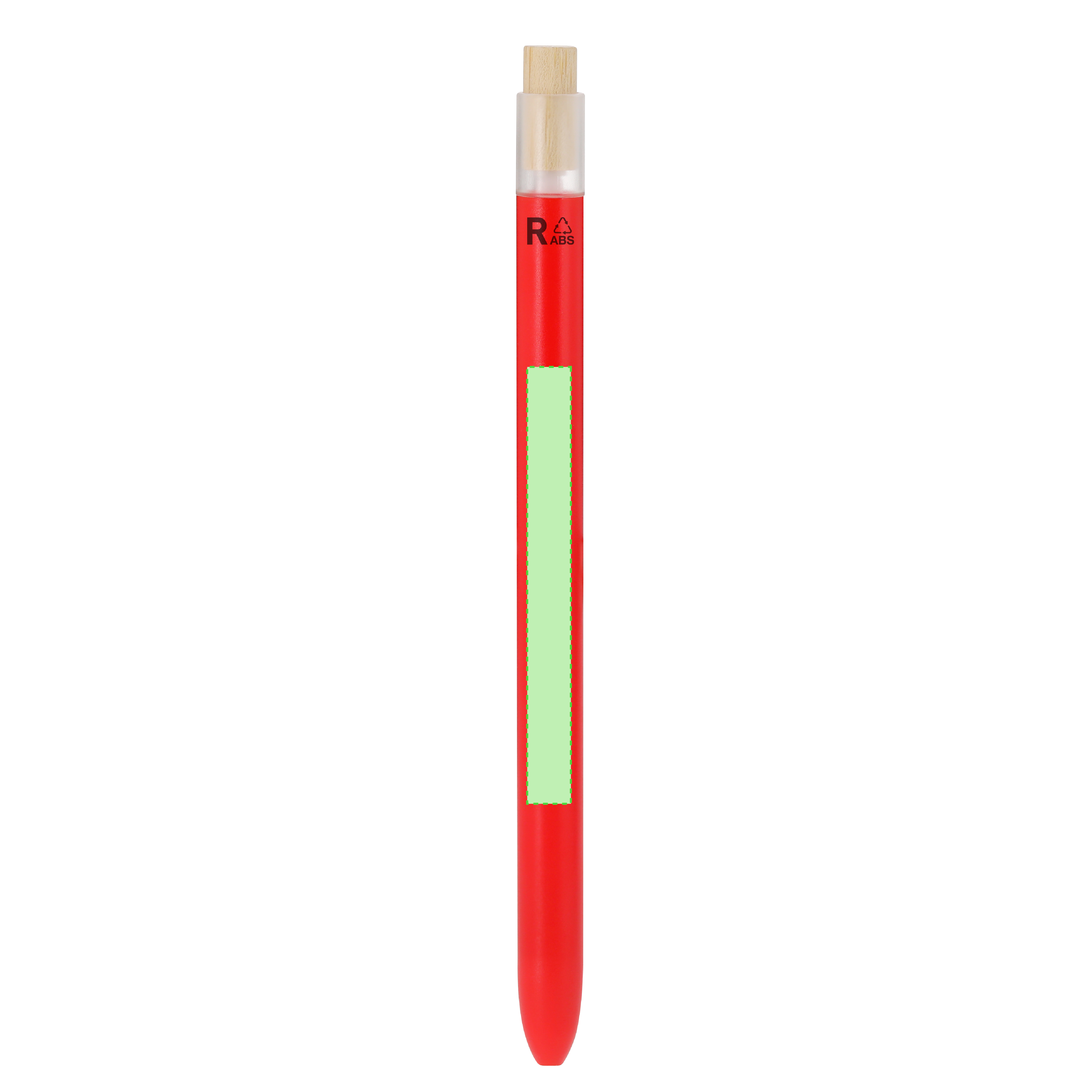Bolígrafo de bambú natural de pulsador ergonómico