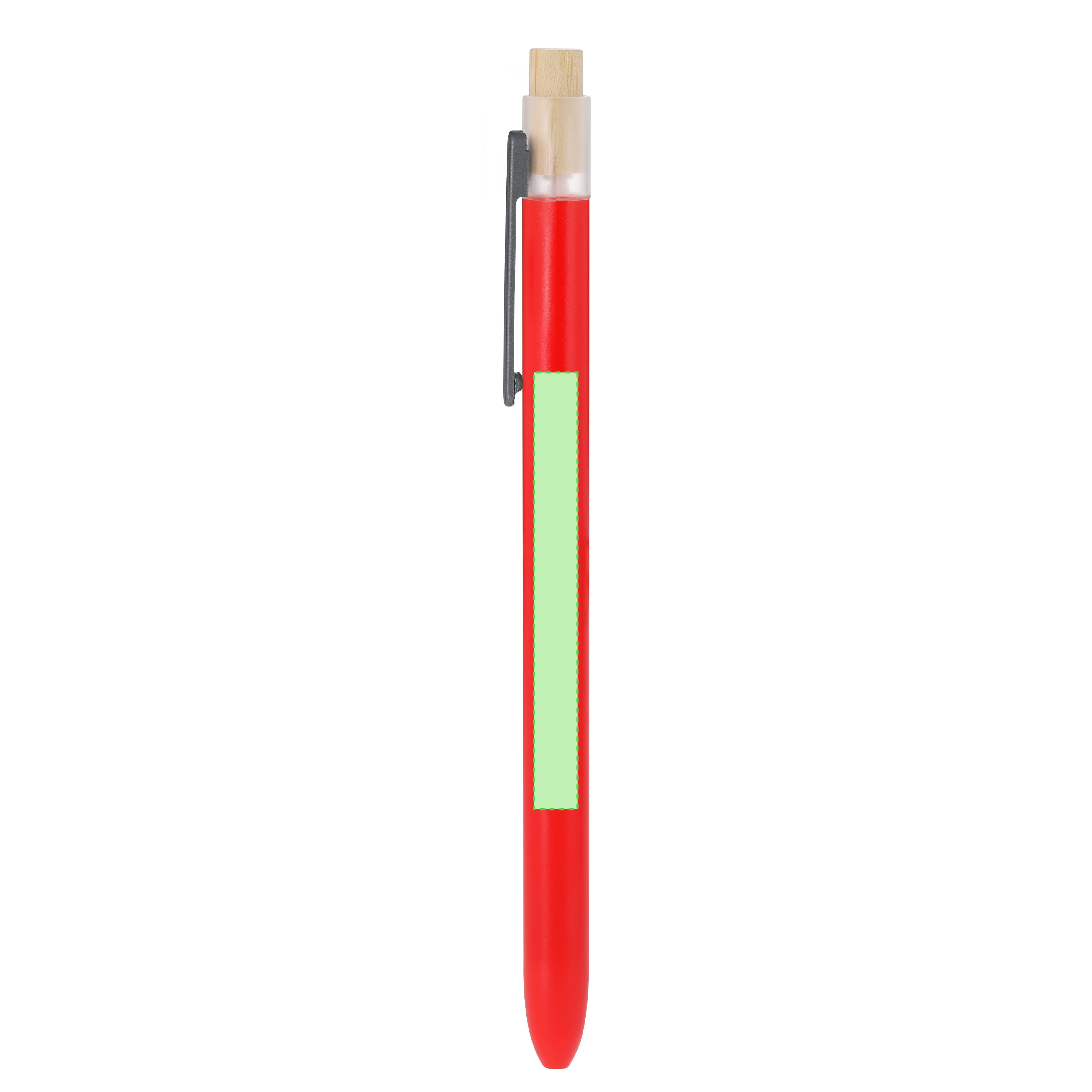 Bolígrafo de bambú natural de pulsador ergonómico